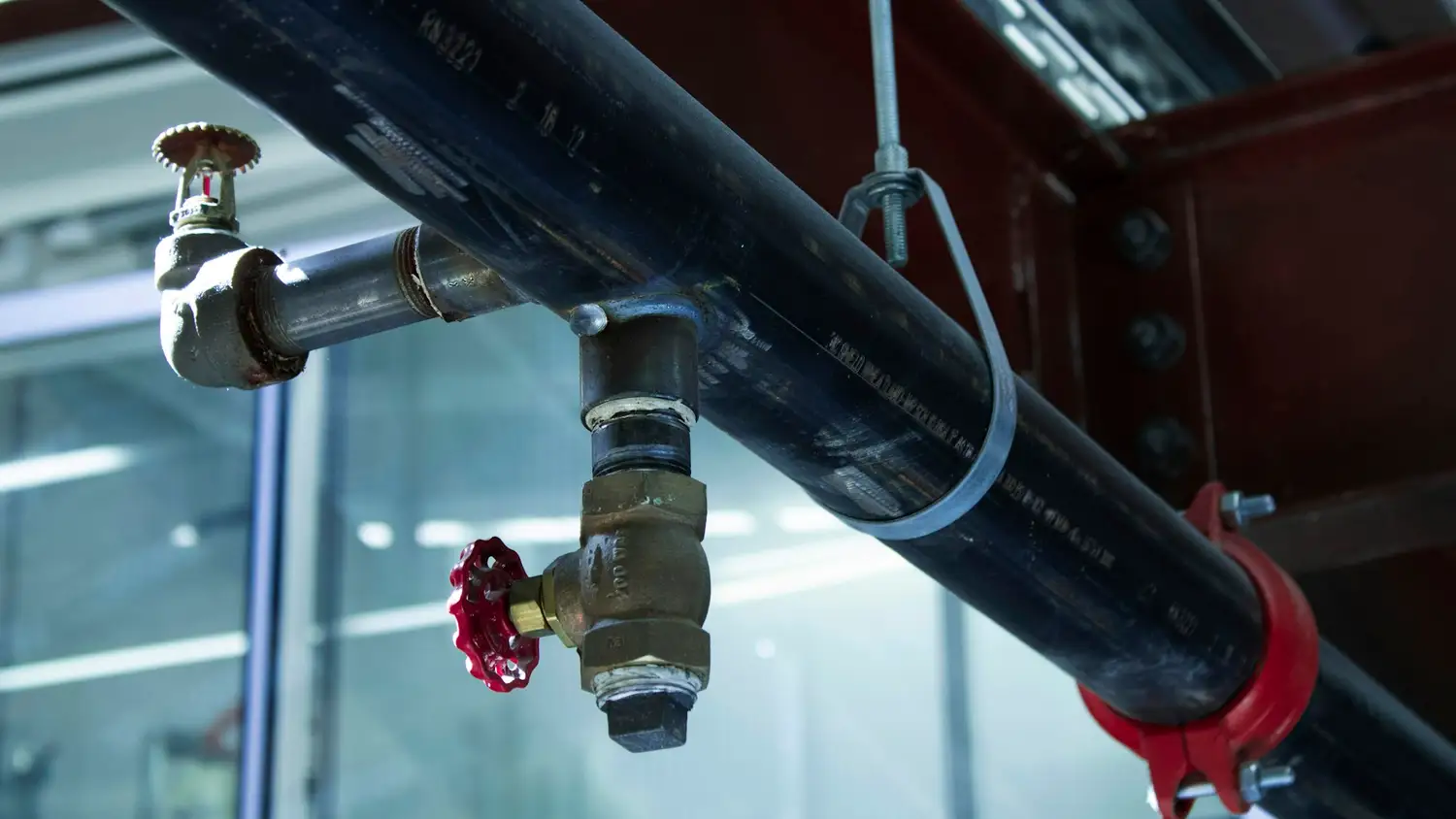 a couple of pipes connected to a building